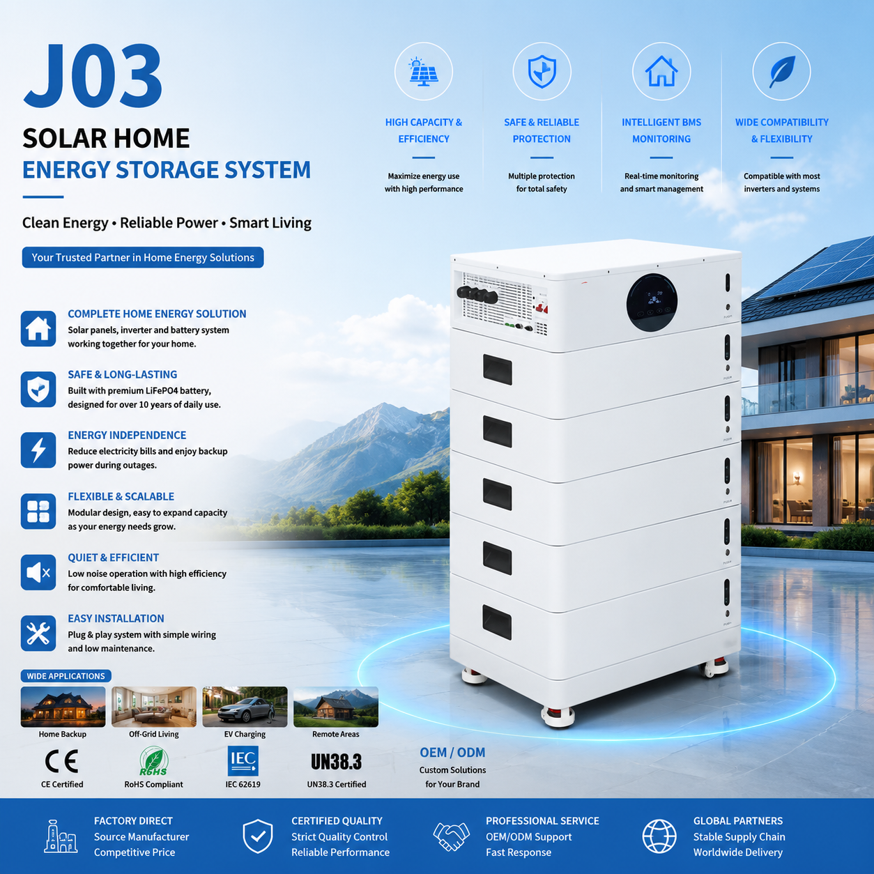 Model: J03 Home energy storage system