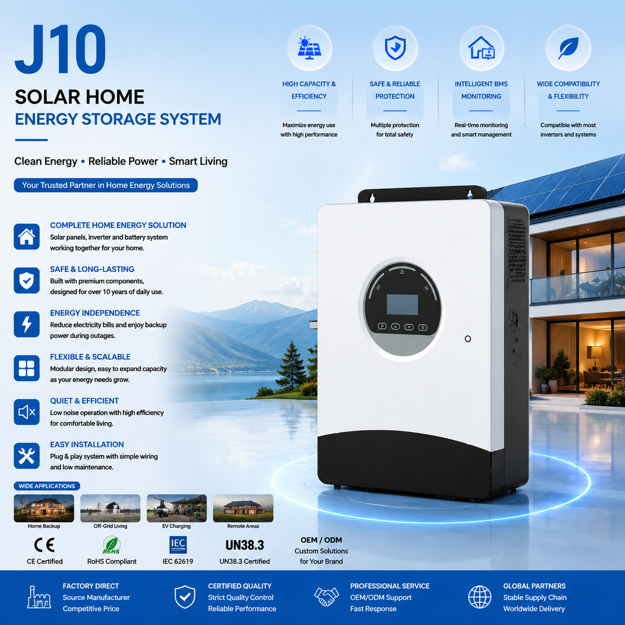 Model: J10 Home energy storage system