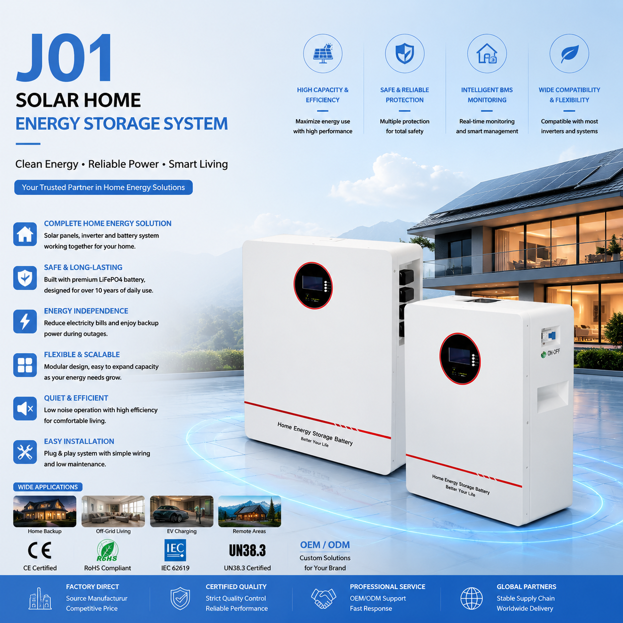 Model: J01 Home energy storage system