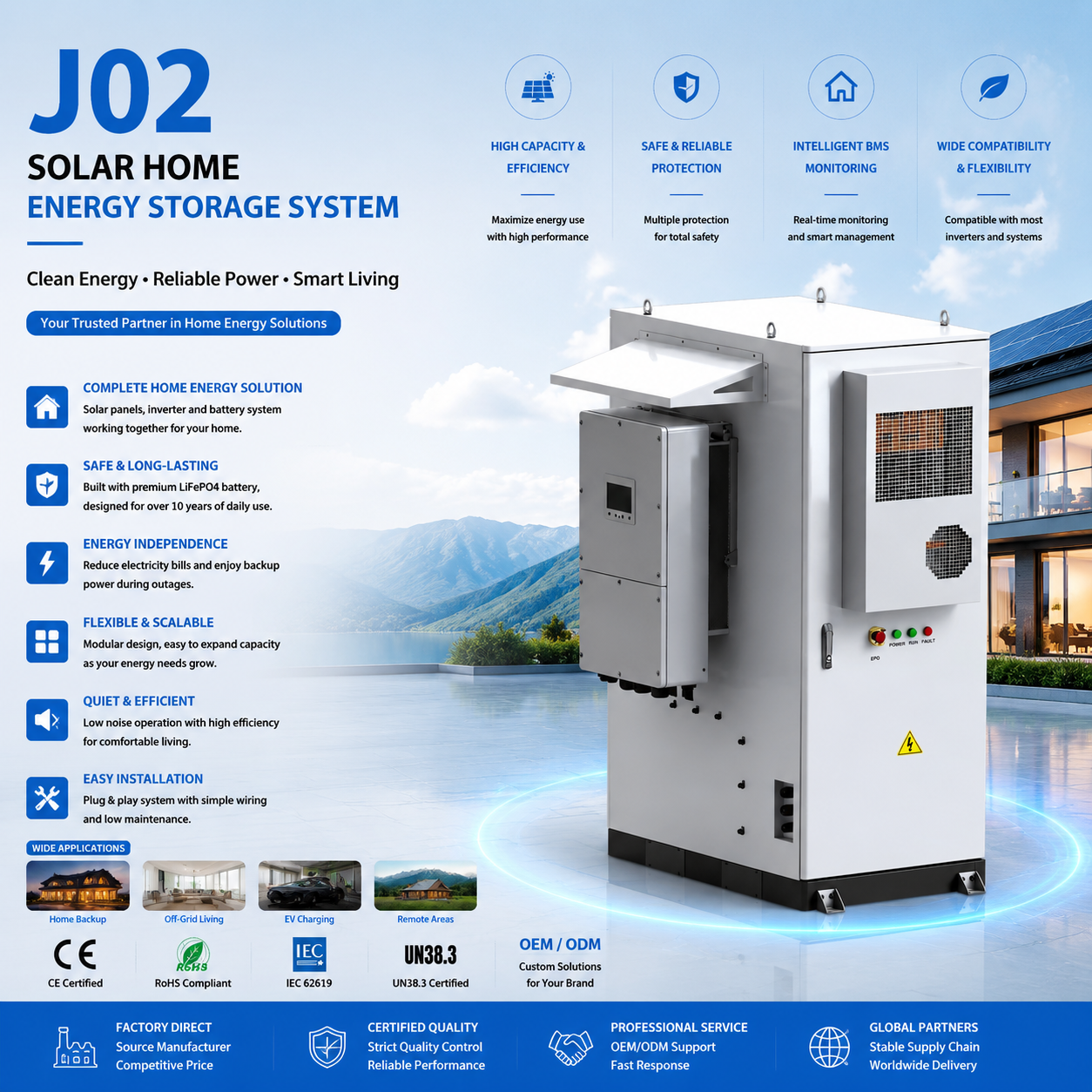 Model: J02 Home energy storage system